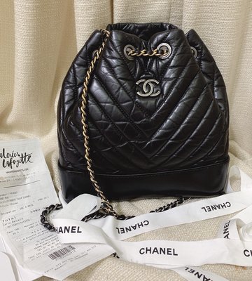 小巴黎二手名牌 真品Chanel 後背包 流浪包 有收據