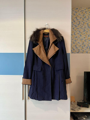 專櫃設計師品牌MOOSAYA 英倫風羊毛大衣