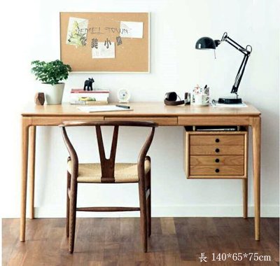 【北美小鎮 】日式 簡約 北歐 鄉村 橡木 白橡木 實木 現代 簡約 書桌.辦公桌