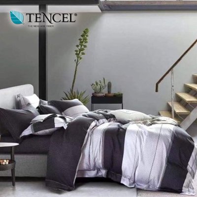 天絲床包~60S裸睡系列專櫃TENCEL 頂級100%天絲萊賽爾加大床包枕套組 切希爾【芃云生活館】