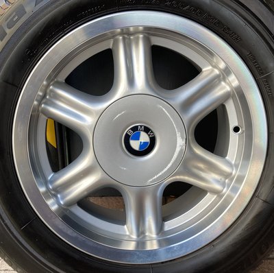 中古 BMW 原廠15吋鋁圈含胎 E28 E34 E39 E36Ti 518 520 525 528 530