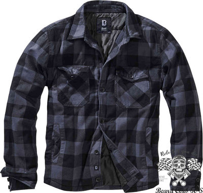 ♛大鬍子俱樂部♛ Brandit ® Lumber Jacket 德國 工裝風格 伐木工 保暖 外套 黑/灰 格紋