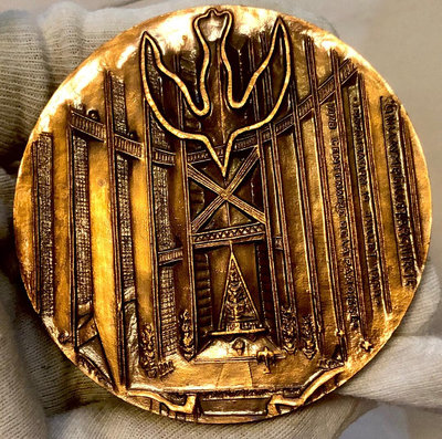 法國原版羅亞恩圣母院大銅章紀念章