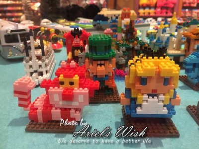 Ariel's Wish-日本東京Disney迪士尼愛麗絲Alice微笑貓咪妙妙貓-DIY手做樂高LEGO積木-現貨在台