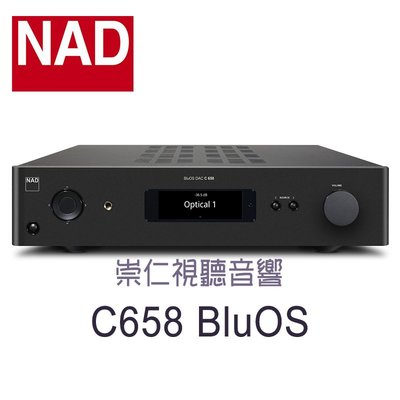 台中『崇仁音響發燒線材精品網』NAD C658 BluOS - 數位無線串流 DAC 前級 │主機