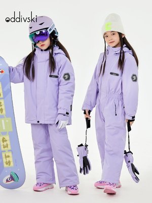 oddivski兒童滑雪服套裝男女童連體滑雪衣褲寶寶防水保暖雪服2023-zero潮流屋