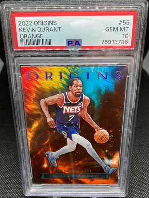 NBA 2022-23 Panini Origins Kevin Durant Orange /75 PSA 10杜蘭特限量/75鑑定卡