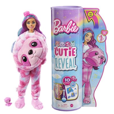台中 ＊＊宏富玩具＊＊MATTEL Barbie 芭比娃娃 芭比驚喜造型娃娃夢幻動物系 樹懶