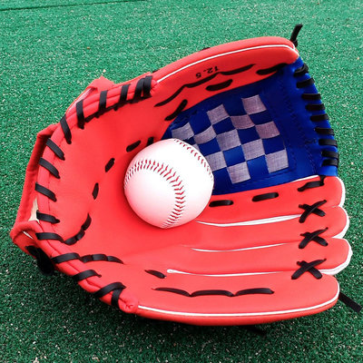 岑岑 PU加厚壘球棒球手套兒童少年成人捕手內野投手棒球手套