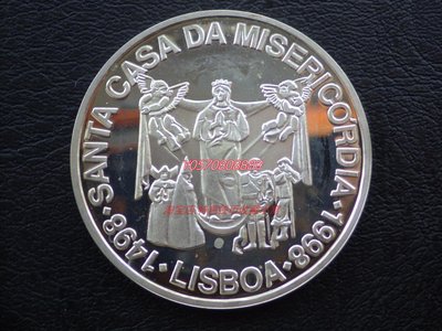 PROOF精制 葡萄牙1998年里斯本慈悲堂建成500年1000埃斯庫多銀幣 錢幣 紀念幣 收藏【天下收藏】
