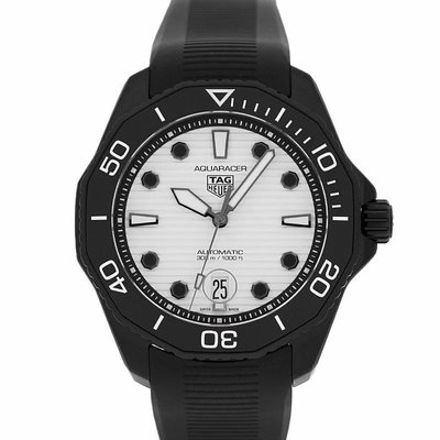 TAG HEUER WBP201D.FT6197 泰格豪雅錶 機械錶 43mm 競潛系列 白面盤 潛水錶 橡膠錶帶 男錶