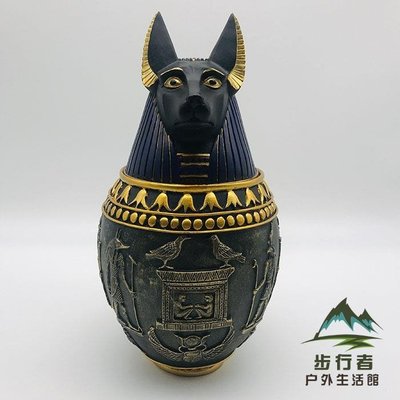 現貨熱銷-寵物告別品寵物骨灰盒小號寵物紀念品埃及法老傳統復古寵物骨灰罐