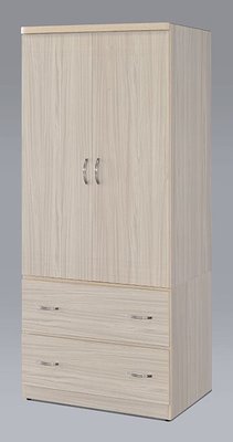 【生活家傢俱】KV-R13：百合2.5尺雪松男櫃【台中家具】多色可選 開門式衣櫃 衣櫥 抽屜 吊桿 台灣製造