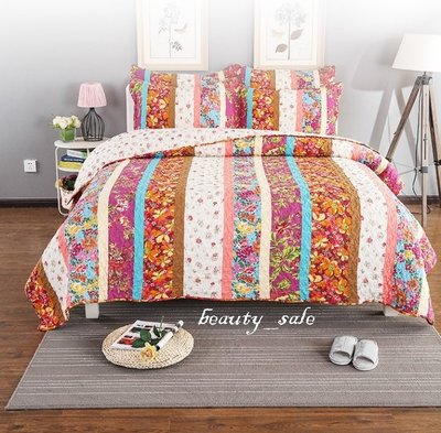花物語   純棉  絎縫拼布  床組  床罩  雙人3件組