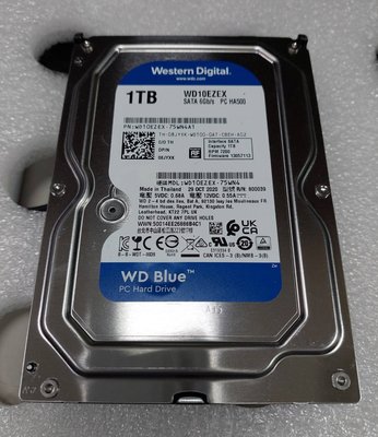 威騰 藍標 1TB 3.5吋 SATA  桌上型硬碟 便宜 裝機碟 WD10EZEX 7200轉 內接式 硬碟