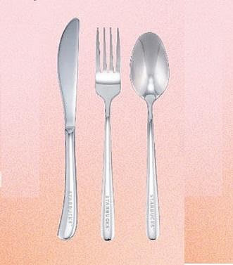 2024年 星巴克 星巴克品牌餐具組/  品牌餐具三件組 (  刀, 叉子 , 湯匙) 304不銹鋼