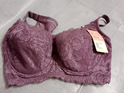 全新【唯美良品】YURU BRA 40D 紫色蕾絲內衣~C108-8063.