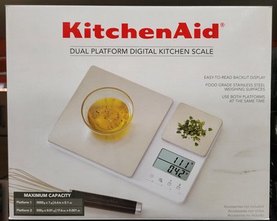【小如的店】COSTCO好市多代購~KitchenAid 廚房用雙平台電子磅秤KQ909CTW(1入) 139839