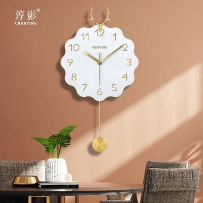 新款掛鐘表輕奢客廳家用現代簡約大時鐘歐式大氣田園清新鐘表