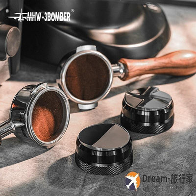 【現貨精選】轟炸機布粉器 不鏽鋼螺紋底粉錘58mm通用咖啡壓粉套裝 咖啡壓粉器