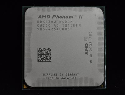 AMD Phenom II X4 830 四核正式版(AM3 2.8G) 805 810 820 840 850 參考