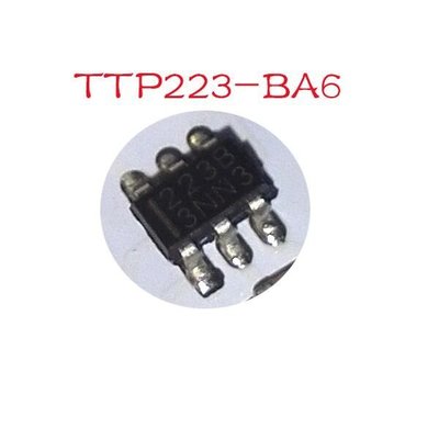 全新原裝正品 TTP223-BA6 223B絲印 SOT23 通泰單觸摸鍵檢測IC  w3 [269691-040]
