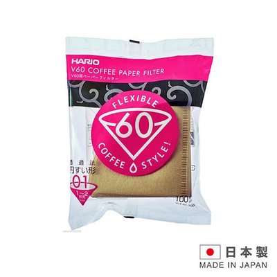HARIO 日本製造 咖啡濾紙1-2杯用 VCF-01-100M