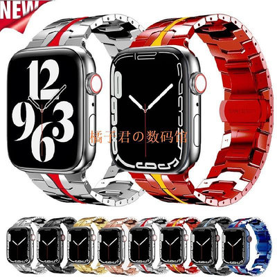 【橘子君の數碼館】鋼鐵俠不鏽鋼錶帶 機械錶男生 適用Apple Watch金屬錶帶 s87 41 45mm Ultra 49mm替換錶帶