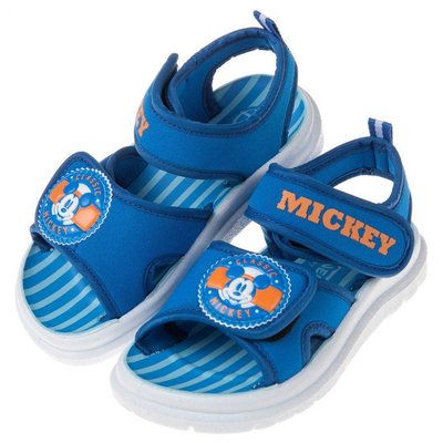童鞋(14~18公分)Disney迪士尼米奇復古海軍風藍色兒童涼鞋D8M145B