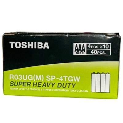 TOSHIBA 東芝 環保碳鋅4號電池 R03UG 一次性電池 4入