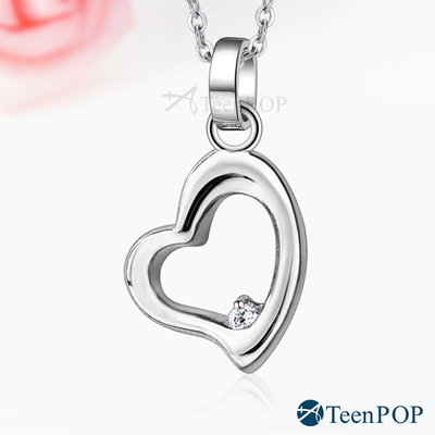 鋼項鍊 ATeenPOP 珠寶白鋼 時髦愛心 女項鍊 情人節禮物 AC1533