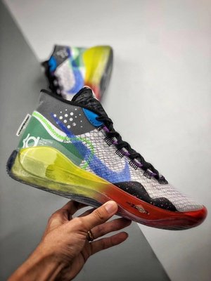 Nike Zoom KD 12 EP 彩虹 拼色 經典時尚 慢跑鞋 AR4230-108 男鞋