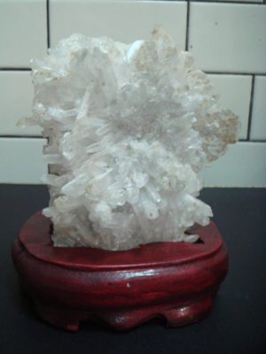 【小斑馬的家】古玩 天然白水晶 晶簇 一件 750g
