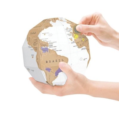 刮刮地圖世界3D版Scratch Map Globe地球儀 創意 地圖 旅行人生 炫麗好玩裝飾生日禮物交換