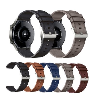 22mm通用快拆錶帶 適用華為Watch GT2 pro真皮錶帶 真我Realme Watch 2/2pro運動錶帶