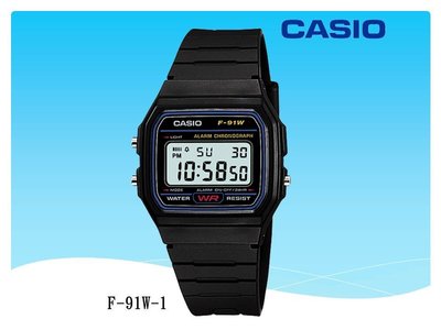經緯度鐘錶 CASIO電子錶 鬧鈴碼錶 LED燈 當兵 學生 輕便 卡西歐公司貨有保固【破盤價450】F-91W-1