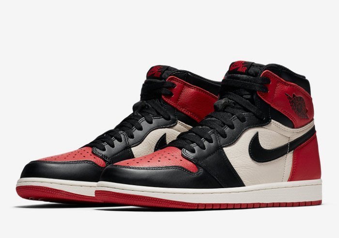 NIKE Air Jordan 1 Retro High OG 'Bred Toe' 555088-610喬丹籃球鞋