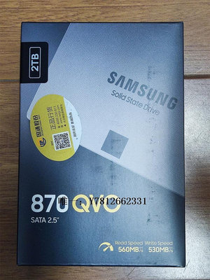 電腦零件國行Samsung/三星 870 QVO 4T 4TB SSD筆記本固態硬盤MZ-77Q4T0B筆電配件