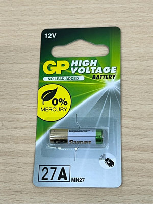 電池通 超霸GP27A  12V 遙控器電池 鐵捲門遙控器電池  一顆