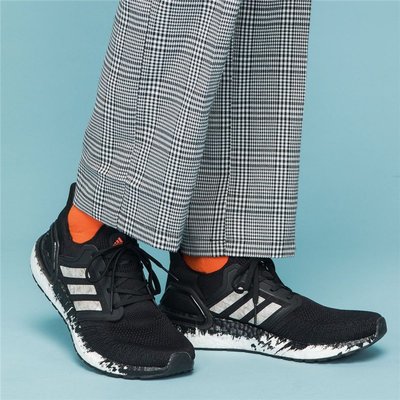 Adidas ULTRABOOST 2020 休閒跑鞋 潑墨 愛迪達 黑白 黑色 慢跑鞋 編織 EG1342 男女鞋