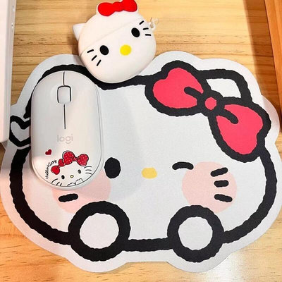 Hellokitty滑鼠墊 卡通可愛凱蒂貓滑鼠墊子 辦公室 遊戲滑鼠墊 橡膠桌墊