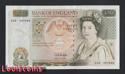 【Louis Coins】B2013-GREAT BRITAIN-ND (1981-1993)英國紙幣,50 Pound