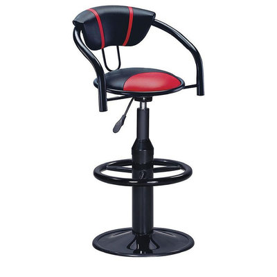 【E-xin】滿額免運 727-3 吧檯椅 紅黑色 時尚椅 餐椅 休閒椅 造型椅 洽談椅 高腳椅 升降椅 吧椅 氣壓椅