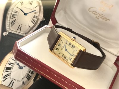 Cartier 附原廠盒 超級新 TANK 男女用錶