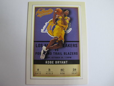 ~ Kobe Bryant ~名人堂/小飛俠/黑曼巴/柯比·布萊恩 畫框票卡設計.2001年Fleer.NBA飛天籃球卡