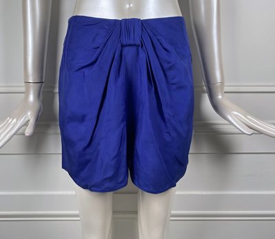 [我是寶琪] 侯佩岑二手商品 EMPORIO ARMANI 藍色絲質短褲