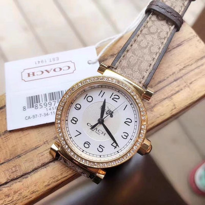 附購證 美國正品 COACH 腕錶Madison 石英錶 女士手錶 14502667