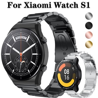 XIAOMI 適用於小米手錶 S1 / S1 有源不銹鋼錶帶金屬腕帶手鍊 22mm MI 手錶帶顏色 2