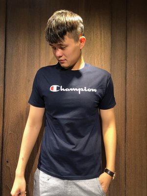 美國百分百【全新真品】 Champion 冠軍 T恤 短袖 T-shirt 電繡 草寫 logo 素T H152