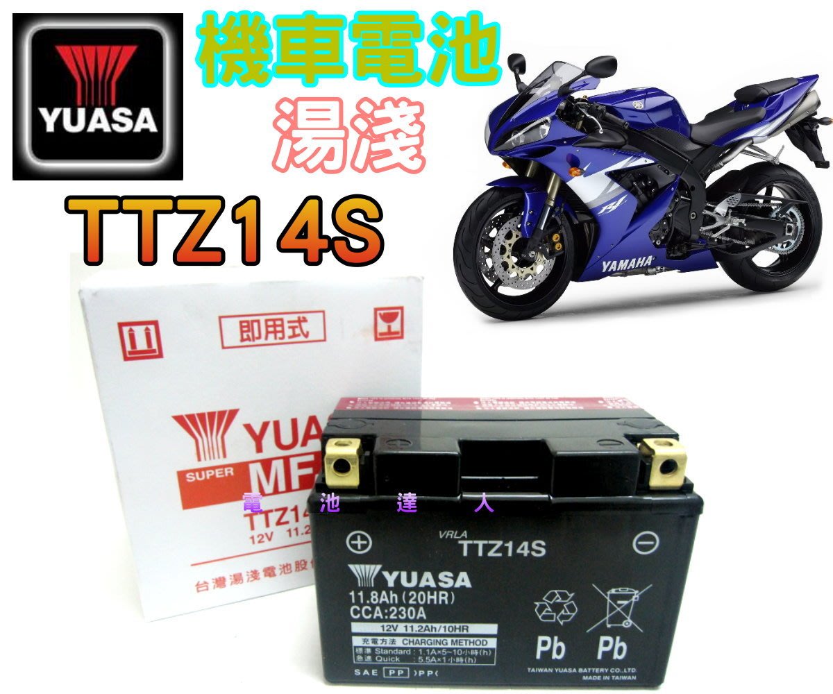 【電池達人】湯淺電池機車電瓶YUASA GS 重機TTZ14S YTZ14S 